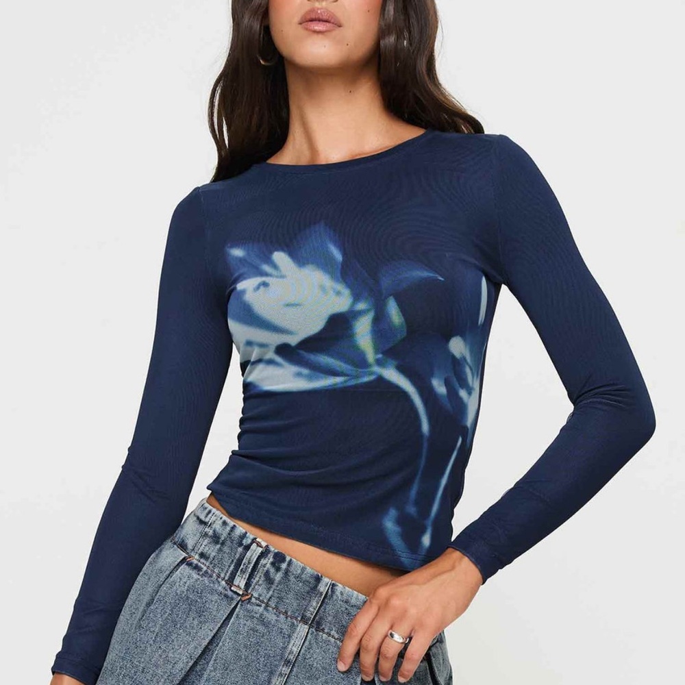 Princess Polly Raldor Long sleeve Top Navy